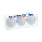 Die transparente Golfballverpackung.