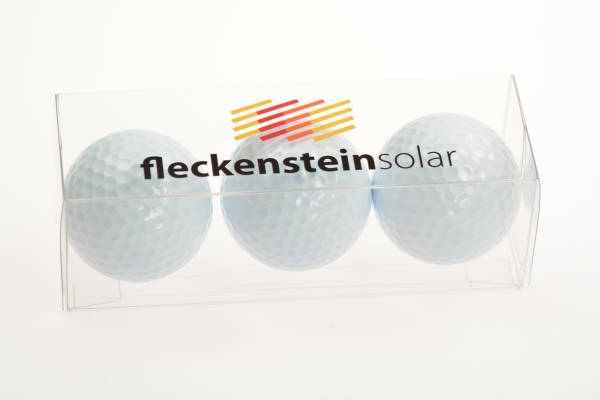 Darstellung des Druckbereiches auf der Oberen Fläche der Klarsichtbox 3-Ball-Pack